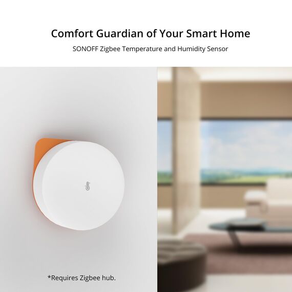 SONOFF SNZB-02P Zigbee Temperatur- und Feuchtigkeitssensor,2 Stück Smart Temperatursensor mit Komfortalarm,Zigbee Hygrometer Kompatibel mit Alexa/Google Home/HA/IFTTT,Zigbee Hub Erforderlich.