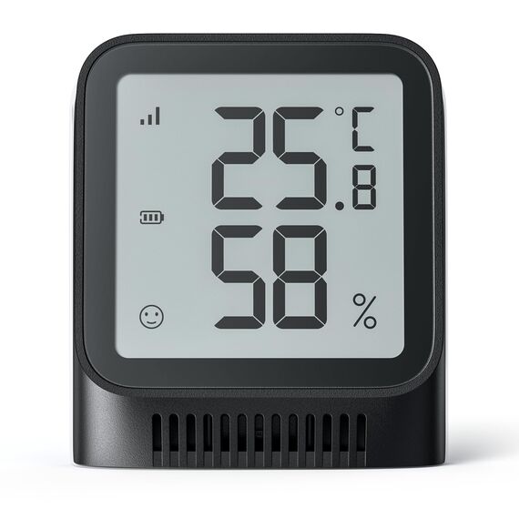 X-Sense WLAN Thermometer Hygrometer Innen mit X-Sense App, Mini Digital Raumthermometer, Angepasster Komfortbereich, Smiley-Indikator, kompatibel mit Alexa, erfordert Basisstation SBS50