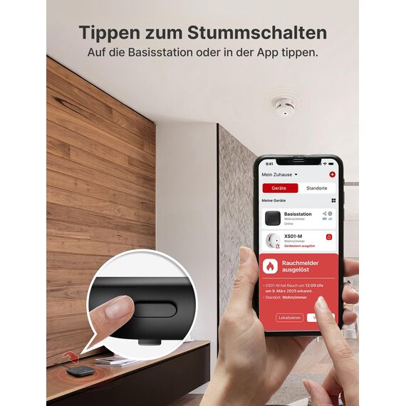 X-Sense Basisstation für intelligentes Haus, kompaktes Alarmsystem-Hub, WLAN, 2,4 GHz erforderlich, Überwachung und Fernsteuerung, SBS50, Schwarz