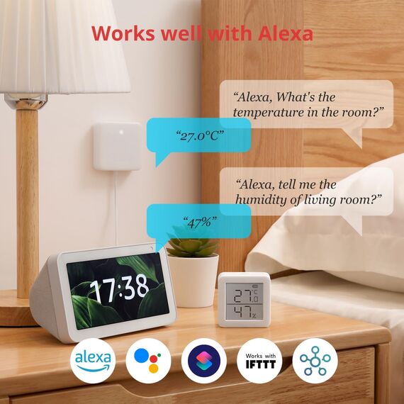 SwitchBot Thermometer Hygrometer Innen und Hub mini, Digital Hygrometer Bluetooth Thermo-Hygrometer mit APP, Taupunkt/VPD/Absolute Feuchtigkeitssensor, Monitor für Innentemperatur und Luftfeuchtigkeit