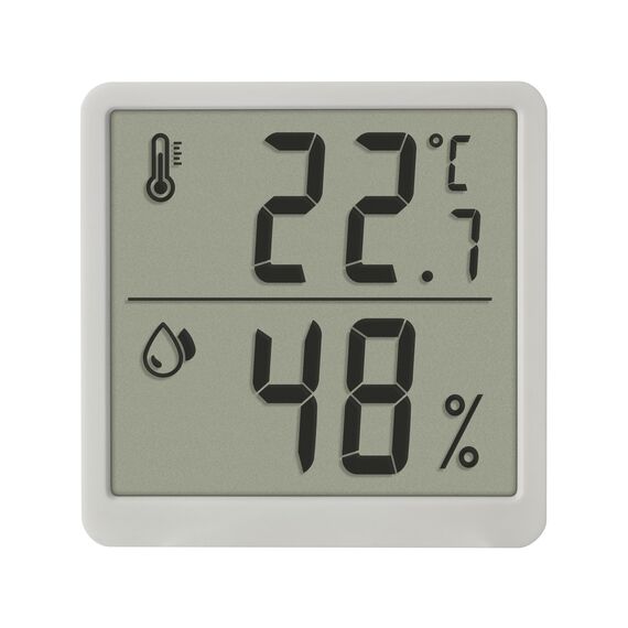 TFA Dostmann 2er SET Digitales Thermo-Hygrometer Innen, 30.5059.02.02, Thermometer und Luftfeuchtigkeit, Raumthermometer, für Raumklimakontrolle, Luftfeuchtigkeitsmessgerät, weiß