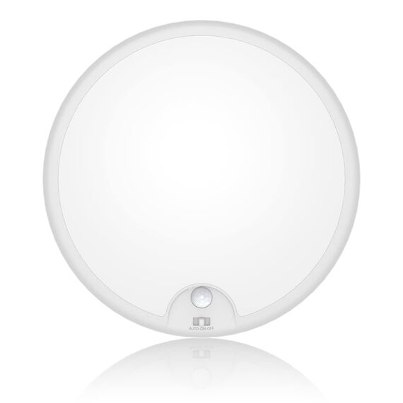 Peasur LED Deckenleuchte mit Bewegungsmelder Batteriebetrieben, 18cm Lampe Innen Aussen, 300LM 6000K Treppen Deckenlampe für Schrank Balkon Abstellraum Keller Flur Garage Bad Küche