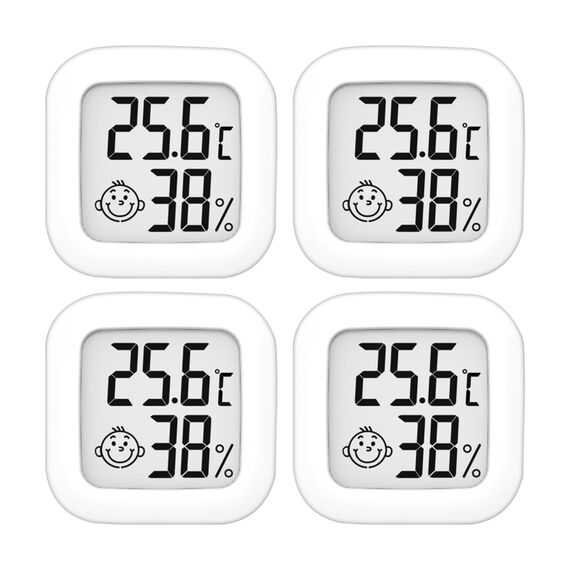Thermometer Hygrometer Innen, Hochpräzises luftfeuchtigkeitsmesser Thermometer Innen, -10℃~70℃ für Babyzimmer Wohnzimmer Büro Gewächshaus (4)