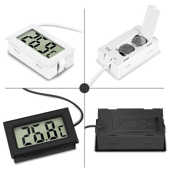 Thlevel LCD Digital Thermometer Temperatur Tester mit Externem Sensor Mini für Kühlschrank Gefrierschrank Aquarium