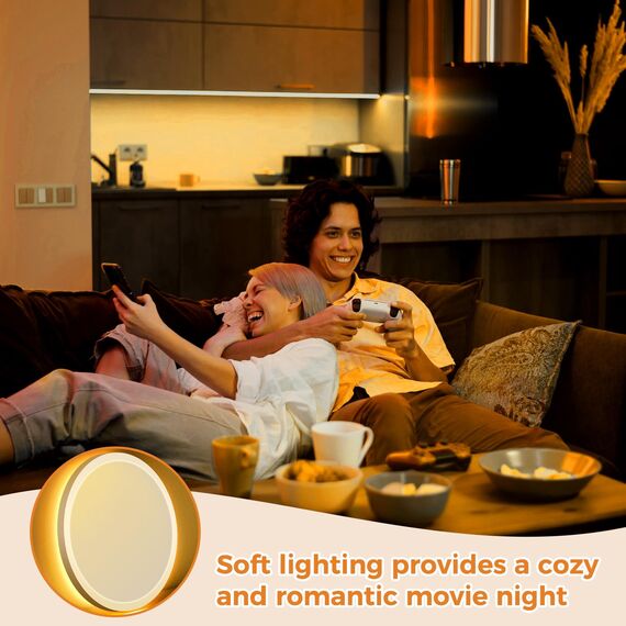 slochi LED Deckenleuchte, 36W 4200LM Deckenlampe Flach Dimmbar mit Fernbedienung, 1800K Nachtlicht Warm, 3000K-6500K, Ultra Dünn Schlafzimmer Lampe für Schlafzimme Wohnzimmer Kinderzimmer-Rund Weiss