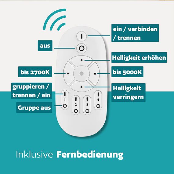 EGLO LED Büro-Deckenleuchte Bottazzo, mit Fernbedienung, 3200 Lumen, Deckenlampe flach 100x25 cm, Lampe Decke Wohnzimmer, Panel dimmbar, Küchenlampe warmweiß – kaltweiß, Weiß