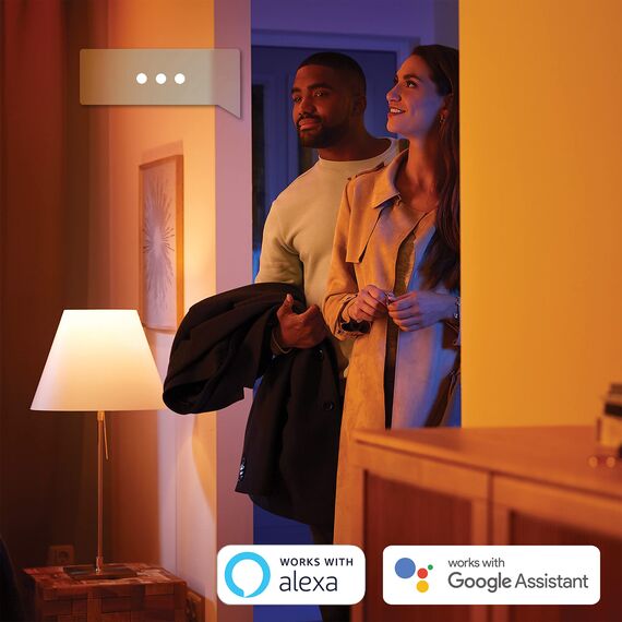 Philips Hue White & Color Ambiance Ensis Pendelleuchte (5.500 lm), dimmbare Esstischleuchte für das Hue Lichtsystem mit 16 Mio. Farben, smarte Lichtsteuerung über Sprache oder App, schwarz