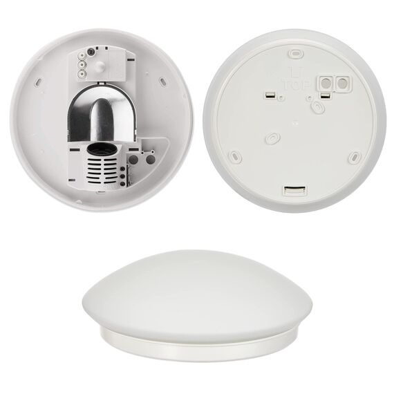 Steinel Innenleuchte RS 16 S L, Wandleuchte, Deckenleuchte, 360° Bewegungsmelder, 8 m Reichweite, E 27 Fassung, Max. 60 W, Weiß