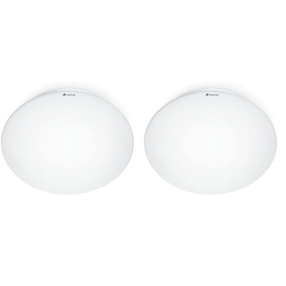 Steinel Innenleuchte RS 16 L, Wandleuchte, Deckenleuchte, 360° Bewegungsmelder, 3-8 m Reichweite,E 27, Max. 60 Watt, Weiß, Standard (Packung mit 2)