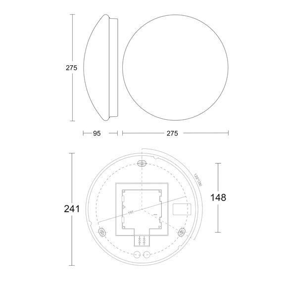 Steinel LED Innenleuchte RS 16 S Opalglas, Weiß, Standard, 9.3 W Wandleuchte, 360° Bewegungsmelder, Max. 3 - 8 m Reichweite, 918 lm