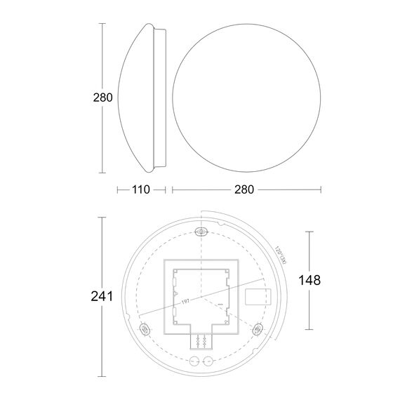Steinel LED Innenleuchte RS 16 S PMMA - 9.5 W Wandlampe, 958 lm, 360° Bewegungsmelder, max. 3-8 m Reichweite, Deckenleuchte, Weiß