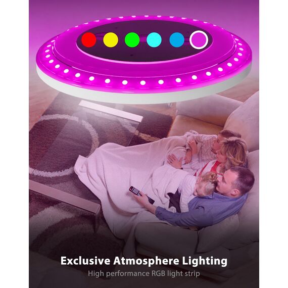 zemty 2 Stück 40CM LED Deckenleuchte Dimmbar, 36W 3200LM Deckenlampe RGB Farbwechsel mit Fernbedienung, 3000K-6000K Wasserfest Lampe Decke für Badezimmer Jugendzimmer Wohnzimmer Schlafzimmer