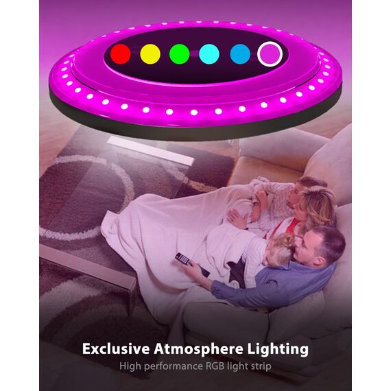 zemty LED Deckenleuchte Dimmbar, RGB Farbwechsel Deckenlampe mit Fernbedienung, 24W 3200LM 30CM Kupferbraun Badezimmer lampe Decke IP54 Wasserfest für Bad Schlafzimmer Kinderzimmer Jugendzimmer
