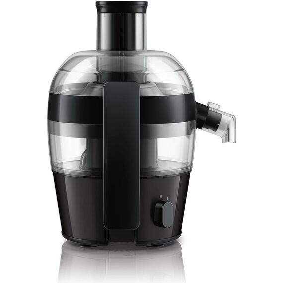 Philips Viva Collection Entsafter - Kompaktes Design, QuickClean-Technologie, Direktsaft in Glas, 500W Motor, 1,5L Fassungsvermögen, Tropf-Stopp, Leicht zu reinigen (HR1832/00)