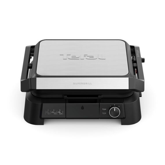 Tefal SuperGrill 3in1 Kontaktgrill, Tischgrill & BBQ, Ofenposition mit 3 Höhen, 2000 W, Thermostat, große Antihaftfläche, für Fleisch, Gemüse & Sandwiches, bis 6 Portionen, platzsparend, B0DTJ3M6YW