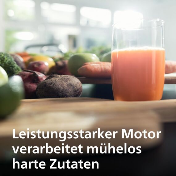 Philips 3000 Series Entsafter - 800W Leistung, QuickClean Technologie, XL 75mm Einfüllschacht, 2L Saftkapazität, Einfach zu Montieren & Spülen, Frischer Saft ohne Fruchtfleisch (HR1856/70)