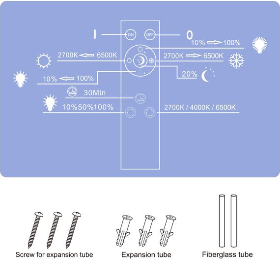 Epicflare LED Deckenleuchte 58x20x2.8 cm IP44 LED Panel mit Fernbedienung 2700K - 6500K Led Deckenleuchte Flach Warmweiß Kaltweiß für Wohnzimmer Schlafzimmer Küche Badezimmer (58CM Black)