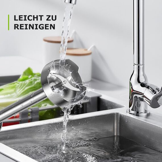 Bonsenkitchen Pürierstab, Stabmixer Elektrischer, 1000W Pürierstab Edelstahl, 2 Geschwindigkeiten, für Babynahrung, Suppe, Smoothies, Püree, Sauce hand blender, Schwarz, HB3201