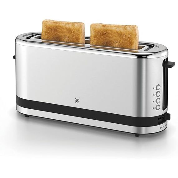 WMF Küchenminis Toaster Langschlitz mit Brötchenaufsatz, 2 Scheiben, XXL, Bagel-Funktion, Langschlitztoaster mit 7 Bräunungsstufen, 900W, Toaster edelstahl matt