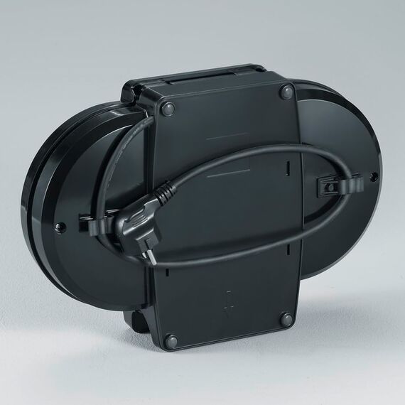 SEVERIN Duo-Waffeleisen, antihaftbeschichtetes Doppelwaffeleisen für zwei klassische Herzwaffeln, Herzwaffeleisen im Slim-Design, ca. 1.200 W Leistung, schwarz, WA 2106