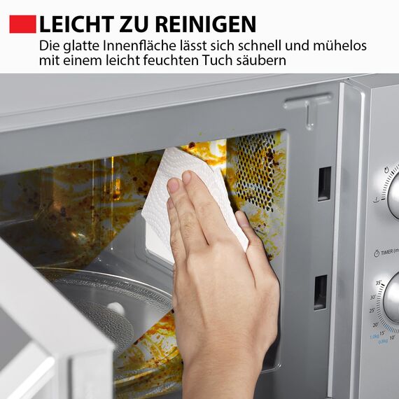 Toshiba MW2-MG20PE(SL) Mikrowellenherd 700 W mit knuspriger Grill- & Kombigarfunktion, 5 Leistungsstufen, 1000 W Grillleistung, Silber