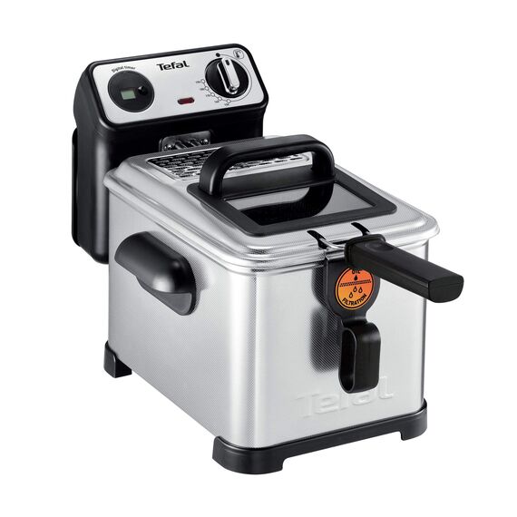Tefal FR5111 Filtra Pro Inox & Design Fritteuse | 2400 Watt | Fassungsvermögen: 3 Liter Öl | exklusive System Filterung | Temperaturwahl: 150°C - 190°C | Timer | Edelstahl