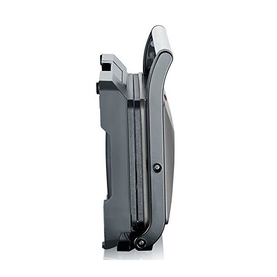 SEVERIN Kontaktgrill für Sandwiches, Steak und als Panini Grill, antihaftbeschichteter Sandwich Maker für fettfreies Grillen, 800 W, metallic grau/schwarz, KG 2394