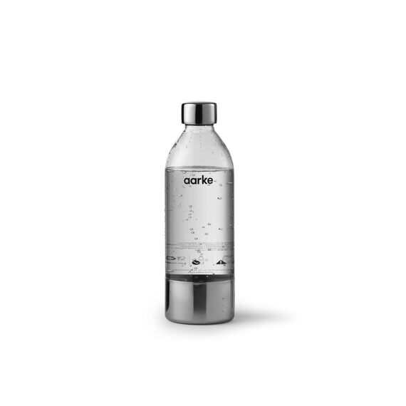 Aarke Carbonator 3, Wassersprudler aus Edelstahl im modernen Sand Finish mit 2x BPA-freier 1L PET-Flasche, Sprudelwasserbereiter für Leitungswasser, kompatibel mit 60L CO2-Zylindern