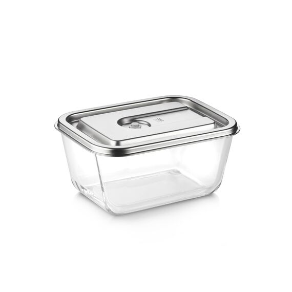 CASO VacuBoxx Inox 2.6 - Vakuum-Frischebehälter, 2600 ml Volumen, für druckempfindliche und flüssige Lebensmittel, BPA-Frei, Backofenfest, spülmaschinenfest, gefrierfest