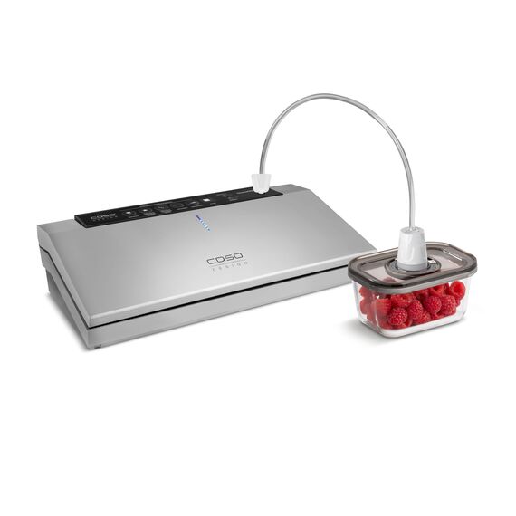 CASO VacuBoxx Eco-Duo S - Vakuum-Frischebehälter / 2 Behälter mit je 500 ml / für druckempfindliche und flüssige Lebensmittel / BPA-Frei / hitzebeständig, spülmaschinenfest, gefriergeeignet