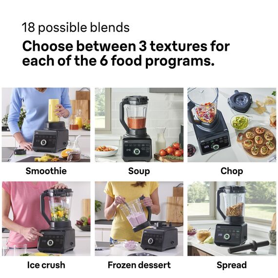 Braun PowerBlend 9 JB9040BK Hochleistungs-Standmixer mit 1600 Watt Motor, 2 l Tritan-Behälter, 18 Programme, 10 Geschwindigkeiten, Schwarz
