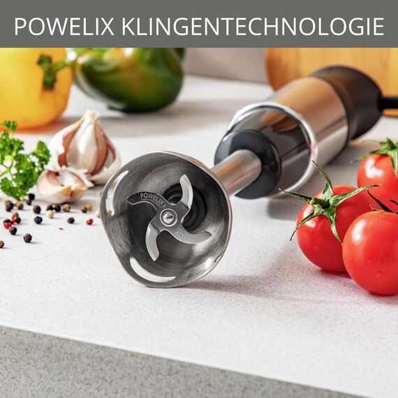 Krups Perfect Mix 8500 Stabmixer, Blender, 1000 Watt, Edelstahlfuß, 4 extra scharfe Messer, Powelix Technologie, Schneebesen, 500 ml Zerkleinerer, 800 ml Messbecher, Schwarz-Silber, HZ6568