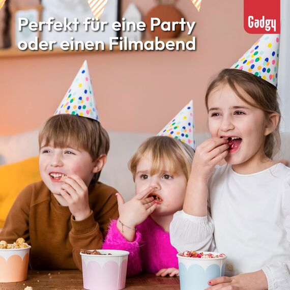 Gadgy Popcornmaschine – 800W Elektrische Popcorn Maker mit Rührwerk & Antihaft-Platte – 5L Popcornautomat für Zuhause, Partys & Filmabende – Butter, Zucker & Gewürze geeignet