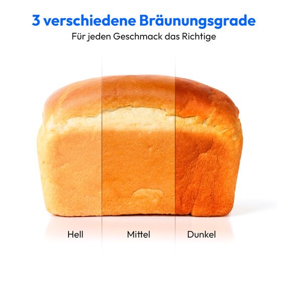 MEDION Brotbackautomat (Brotbackmaschine, 550 Watt, bis zu 1000g, 19 Backprogramme, 3 Bräunungsgrade, Warmhaltefunktion, Zeitvorwahl MD 11011)