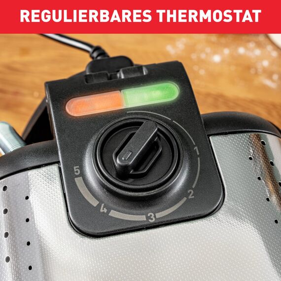 Tefal King Size Waffeleisen WM756D, Doppelwaffeleisen für 2 belgische, Dreh-Funktion, antihaftbeschichtete Platten, Dicke Waffeln, Temperaturregler,leichte Reinigung,120W,1L [Energieklasse A+]