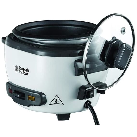 Russell Hobbs Reiskocher mini [small] 0,4l (Warmhaltefunktion, antihaftbeschichteter Gartopf, Reislöffel & Messbecher, ideal auch für Quinoa & Couscous, Reiswärmer) 27020-56