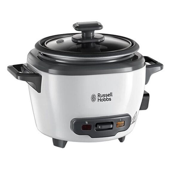 Russell Hobbs Reiskocher mini [small] 0,4l (Warmhaltefunktion, antihaftbeschichteter Gartopf, Reislöffel & Messbecher, ideal auch für Quinoa & Couscous, Reiswärmer) 27020-56