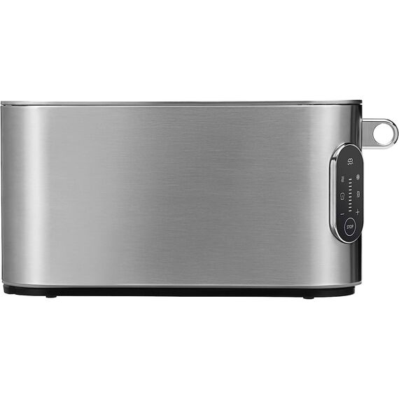 WMF Lumero Toaster 2 Scheiben, Langschlitz mit Brötchenaufsatz, XXL, Einseitiges Toasten, 1-Scheiben-Taste, 10 Bräunungsstufen, Toaster edelstahl matt
