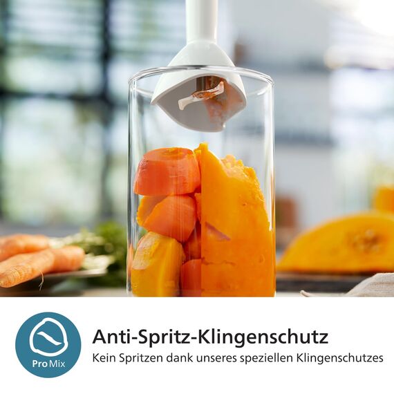 Philips 5000-Serie Stabmixer inkl. Zerkleinerer, Kompakthacker, Schneebesen - 1200W Leistung. ProMix-Technologie. LED-Geschwindigkeitsanzeiger. Stufenlose Geschwindigkeitseinstellung (HR2685/00)