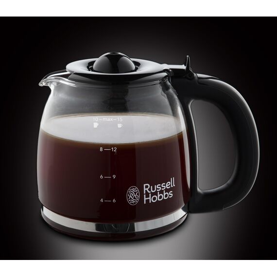 Russell Hobbs Kaffeemaschine [Brausekopf für optimale Extraktion&Aroma] Adventure (1 bis 10 Tassen, 1,25l Glaskanne,Warmhalteplatte, Abschaltautomatik,Tropf-Stopp, 1100W) Filterkaffeemaschine 24010-56