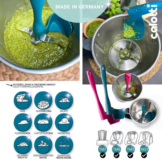 Calotti® Drehkellenspatel für Thermomix® TM5®,TM6®,TM7® und TM31® zum Entnehmen, Schöpfen und Portionieren