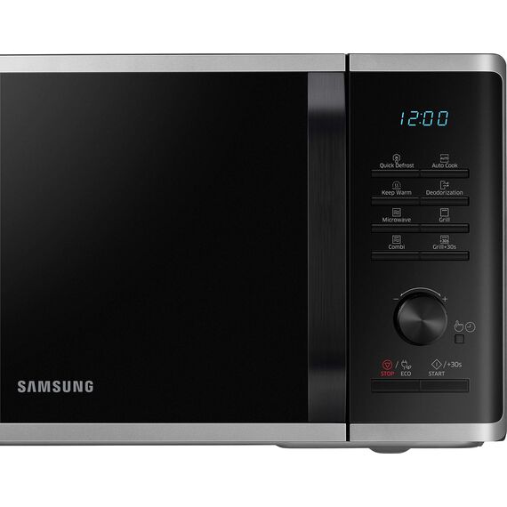 Samsung MG2AK3515AS/EG Mikrowelle mit Grill, 800 W, 23 ℓ Garraum, 48,9 cm Breite, Quick Defrost, 27 Automatikprogramme, Silber