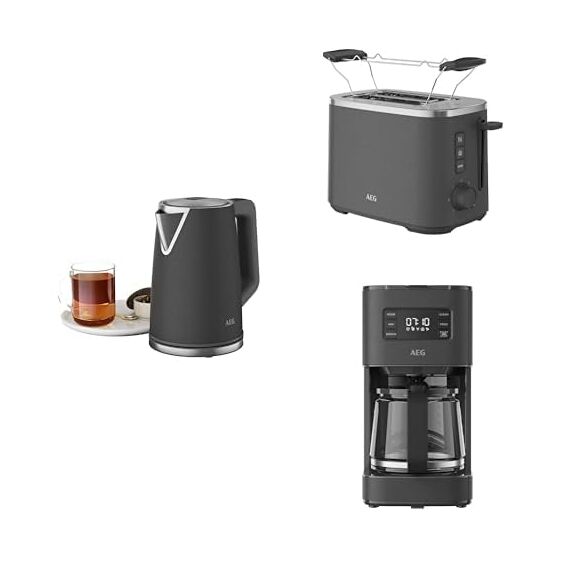 AEG Frühstück-Set Deli | Kaffeemaschine mit Glaskanne |Toaster | Wasserkocher