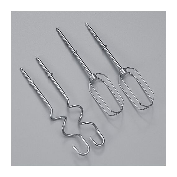 SEVERIN Handmixer, Handrührgerät mit 5 Geschwindigkeitsstufen, praktischer Handrührer mit 2 Edelstahl-Rührbesen und -Knethaken, weiß, HM 3820