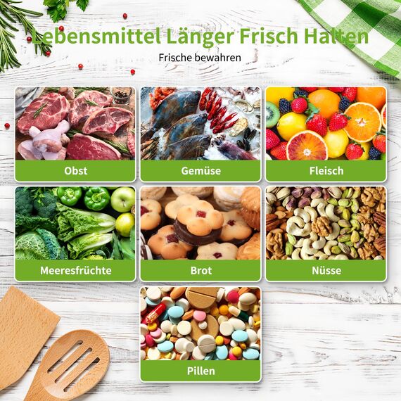 Vihoom Vakuumierbeutel 6 Rollen Vakuumierfolie 28x300cm(18m), Profi- Folienrollen Vakuumierer Lebensmittel BPA-frei, stark & reißfest, für alle Vakuumierer & Sous Vide