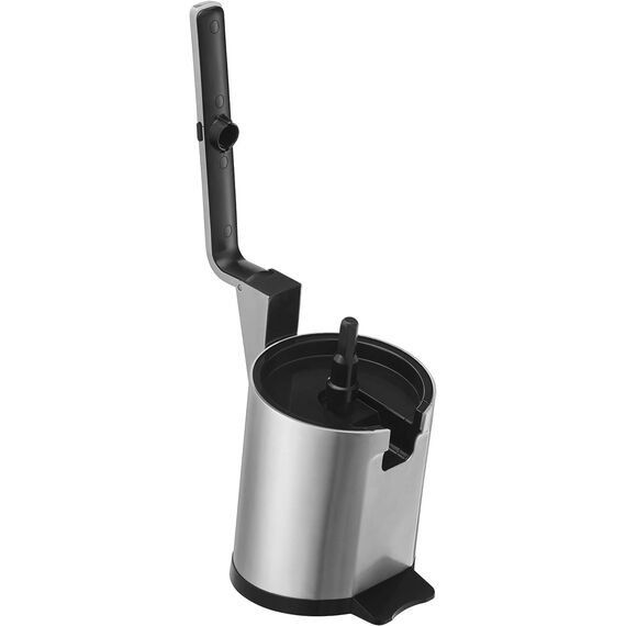 WMF Profi Plus Orangensaftpresse elektrisch, Hebel-Zitronenpresse Edelstahl, Limettenpresse, Zitruspresse, Orangenpresse mit Fruchthalter, 160 Watt, Tropfstopp, edelstahl matt