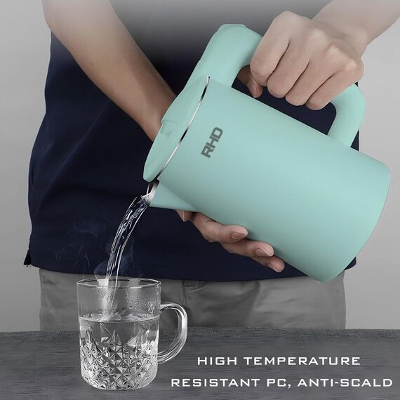0.8L kleine elektrische Wasserkocher für kochendes Wasser, Edelstahl-Reisekessel, 1000W schnelle Boil Teekanne, Boil-Dry Schutz, Auto Shut-Off, perfekt für Reisen Kochen, Kaffee, Tee (grün)