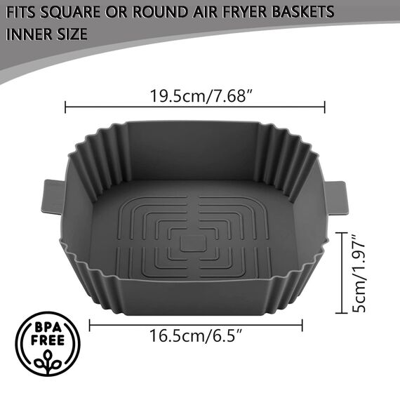 Silikon Backform für Heißluftfritteuse-Backpapier Für Heißluftfritteuse Zuschnitte,Silikonform Für Airfryer Zubehör Silikonbackformen Air Fryer Silikon Accessories Silikoneinsatz