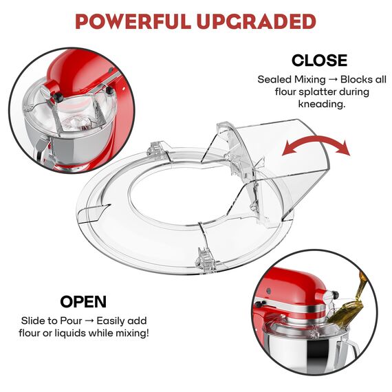 GVODE Edelstahl Knethaken für Kitchen Aid Standmixer, K45DH Knethaken für KitchenAid 4.5-5 QT Kipp-Kopf Standmixer, Edelstahl Teigaufsatz für KitchenAid, spülmaschinenfest (24 * 17 * 8cm)