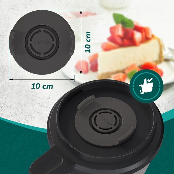 Chef-Mix Spritzschutz für Thermоmix TM5 TM6 TM31 Monsieur Cuisine Smart Trend Connect - Silikon Sieb Spritzschutz Thermоmix Topf - TM5 Deckel Thermоmix TM6 Zubehör TM31 Zubehör Thermоmix Silikondeckel